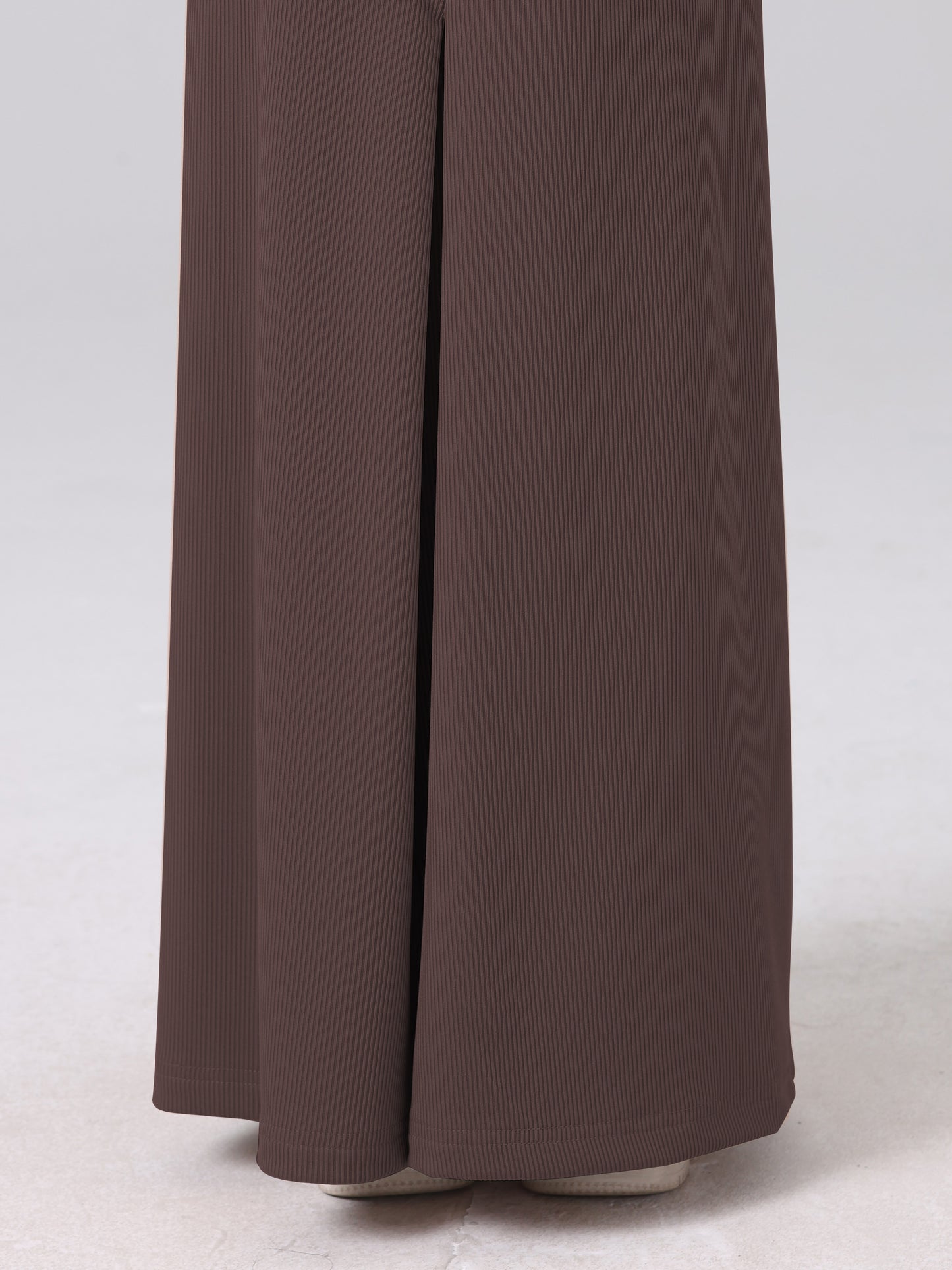 MSL228 Modest Girls' Abaya Set - Ribbed Knit, Ice Silk, 2-Piece | Hojumbo