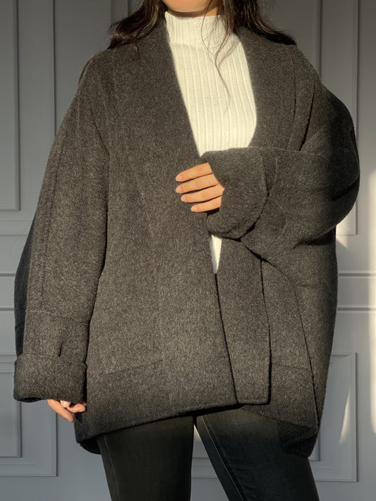 DY4 Women's Short Coat, Double-sided Woolen Short Jacket