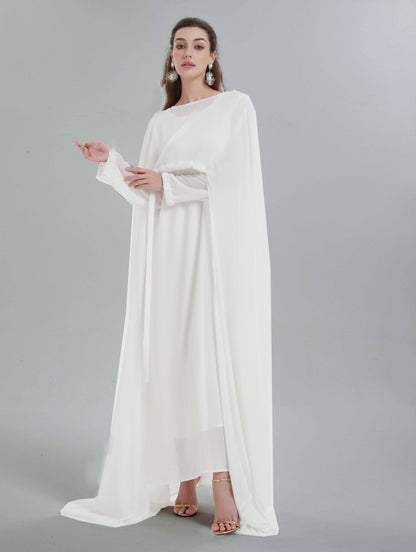 Kebaya abaya islam muslim Middle East Dubai Muslim women's solid color coat and dress two-piece set MSL0812