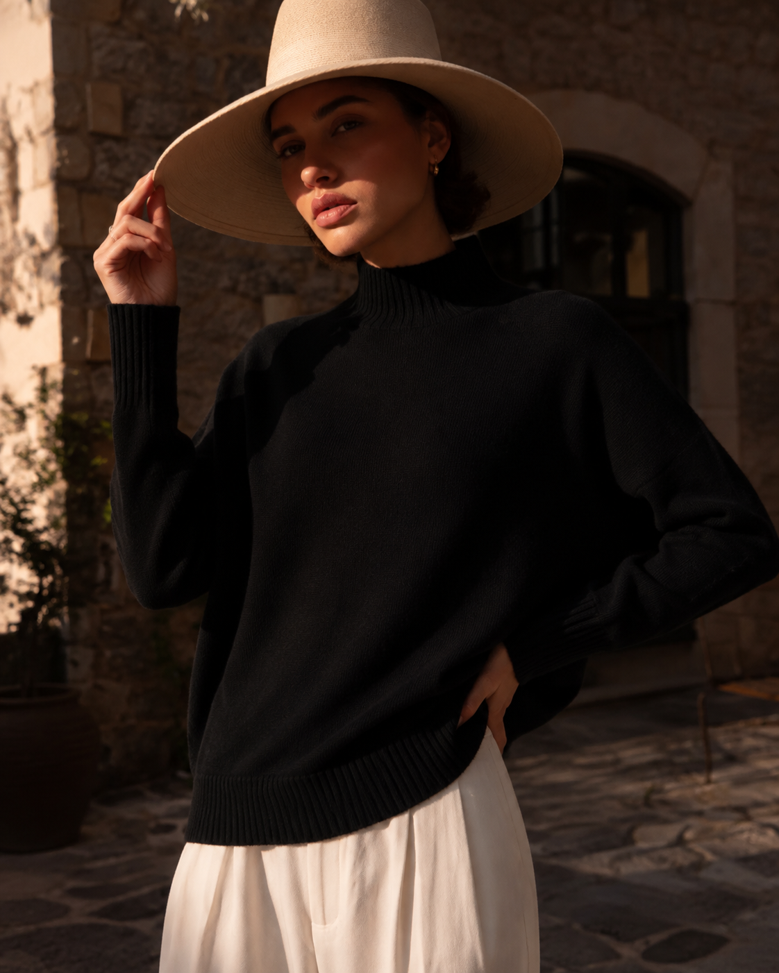 KK9703 Women's 100% Wool Sweater Seamless Knit Half-Turtleneck | Women's Sweater, Wool Jumper | Hojumbo