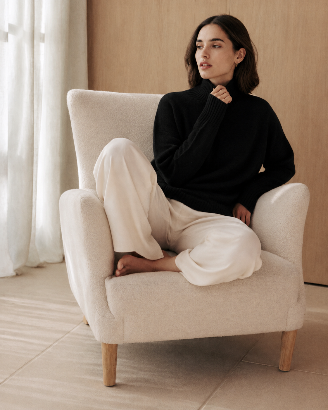 KK9703 Women's 100% Wool Sweater Seamless Knit Half-Turtleneck | Women's Sweater, Wool Jumper | Hojumbo