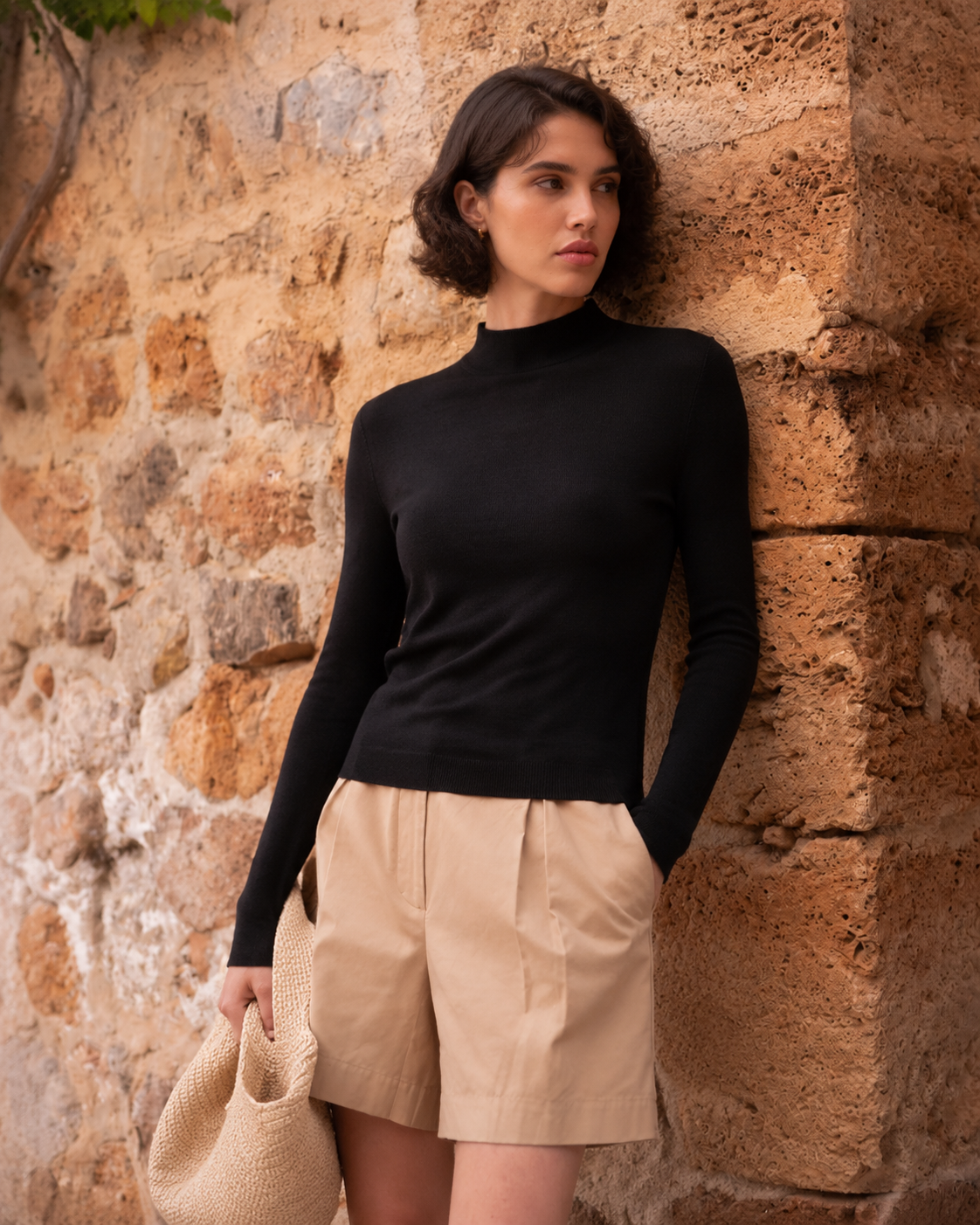 NZ7893 Women's 100% Wool Sweater Seamless Knit Mid-Neck Slim Fit | Women's Sweater, Wool Jumper | Hojumbo