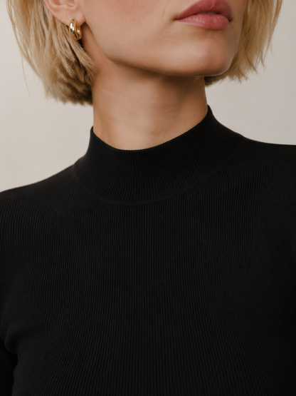 NZ7893 Women's 100% Wool Sweater Seamless Knit Mid-Neck Slim Fit | Women's Sweater, Wool Jumper | Hojumbo
