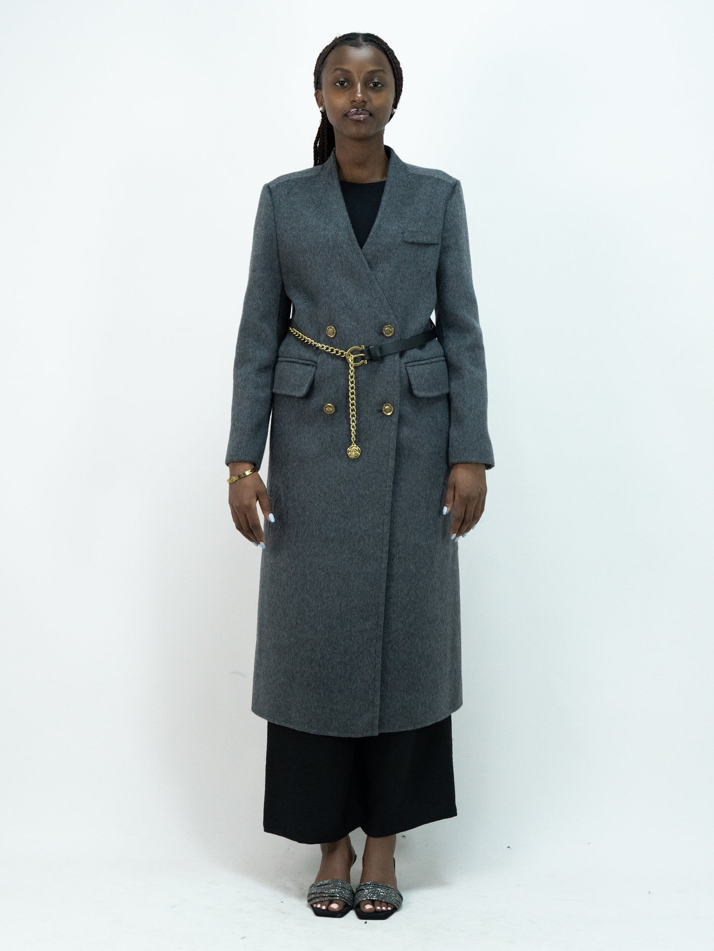 6806 Premium 80% Wool-10% Cashmere Blend Outerwear| Women's Luxury Modest Fashion, Elegant Wool Coat with Belt
