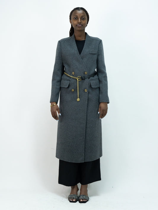 6806 Premium 80% Wool-10% Cashmere Blend Outerwear| Women's Luxury Modest Fashion, Elegant Wool Coat with Belt