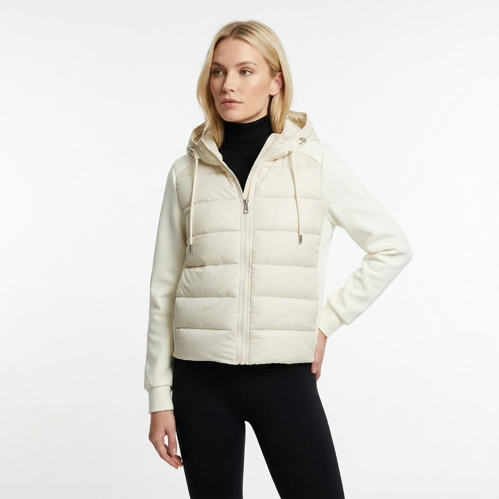 9022 Puffer Jacket - Hooded, Zipper, Drawstring, Lightweight | Hojumbo