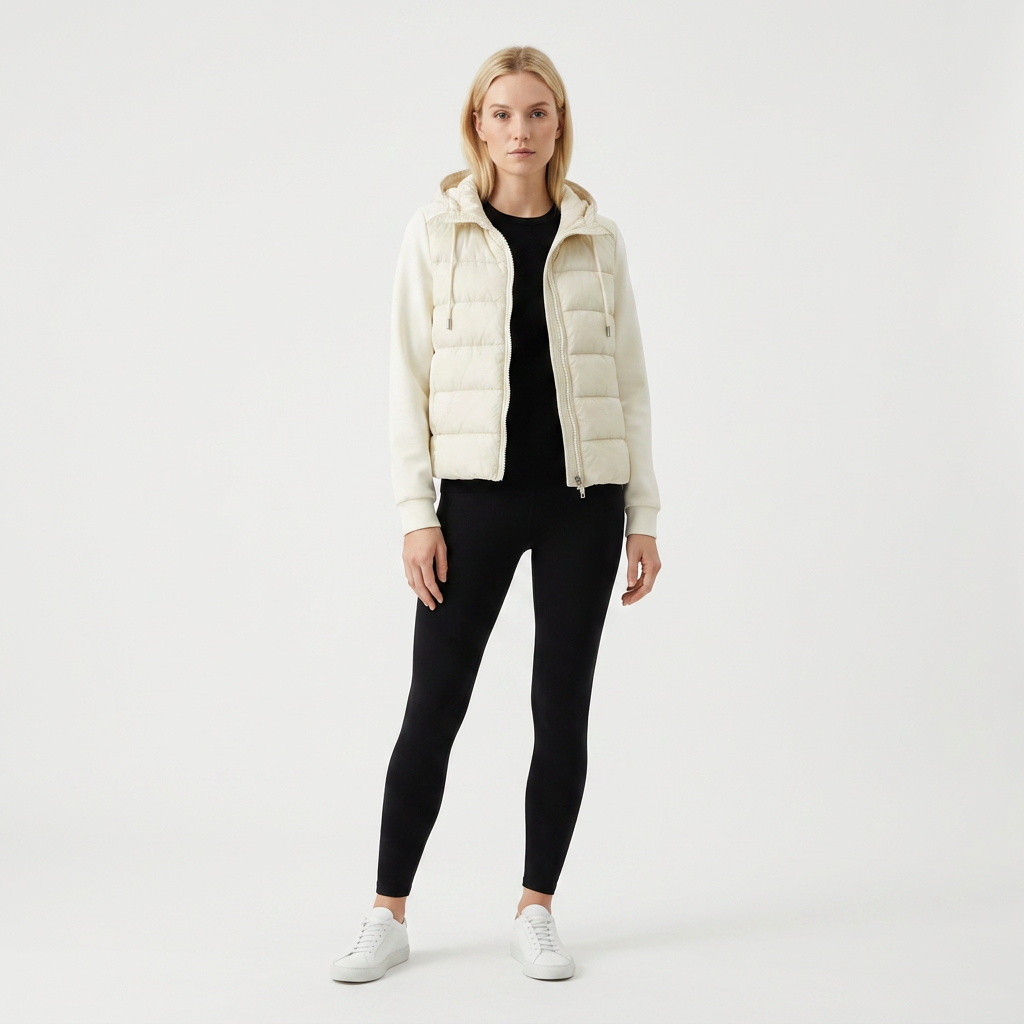 9022 Puffer Jacket - Hooded, Zipper, Drawstring, Lightweight | Hojumbo