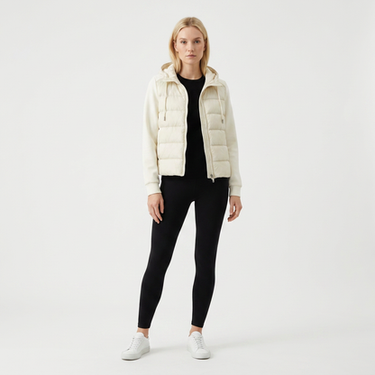 9022 Puffer Jacket - Hooded, Zipper, Drawstring, Lightweight | Hojumbo