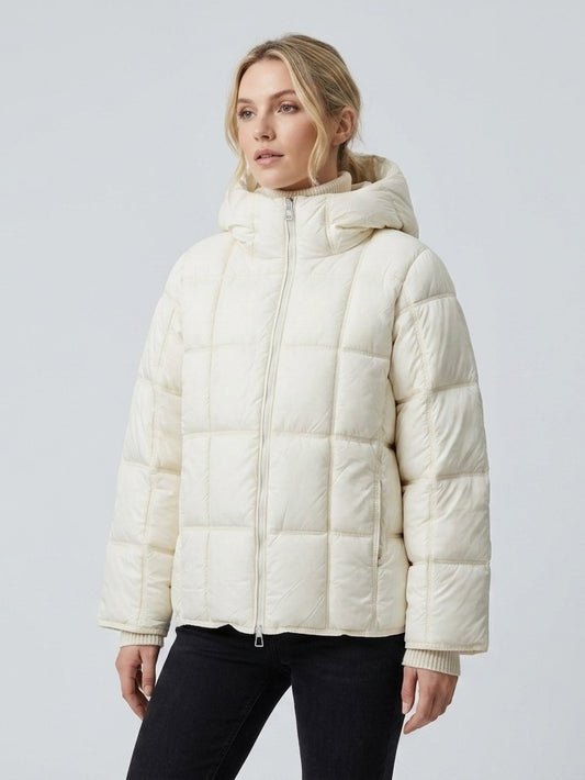 952 Puffer Jacket - Hooded, Zipper, Quilted, Warm | Hojumbo