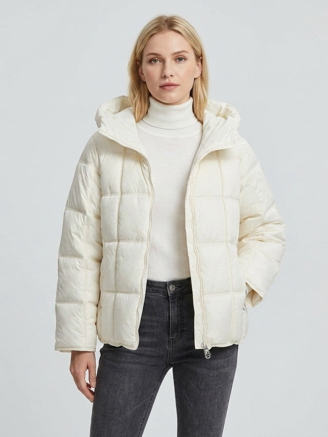 952 Puffer Jacket - Hooded, Zipper, Quilted, Warm | Hojumbo