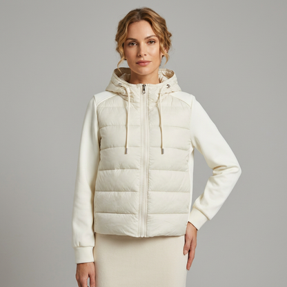 9022 Puffer Jacket - Hooded, Zipper, Drawstring, Lightweight | Hojumbo