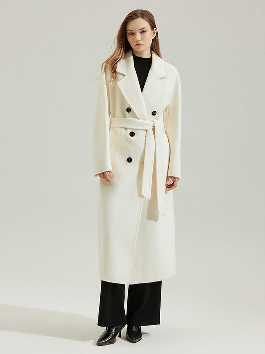 TU3801-D Women's Double-sided Woolen Coat for Autumn and Winter