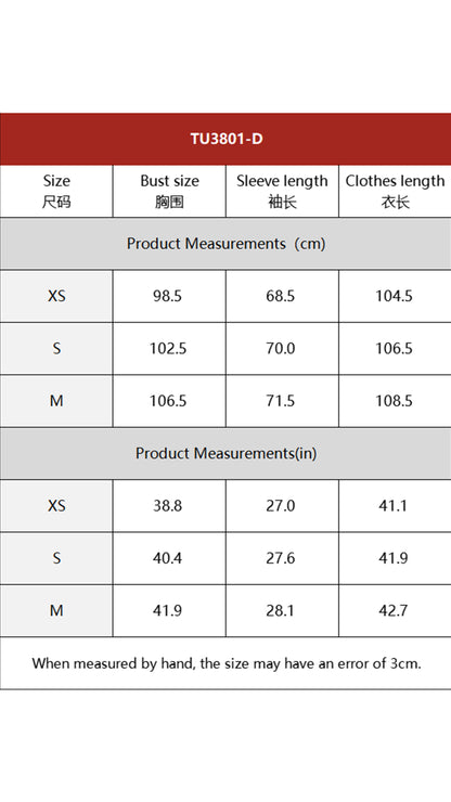 TU3801-D Women's Double-sided Woolen Coat for Autumn and Winter