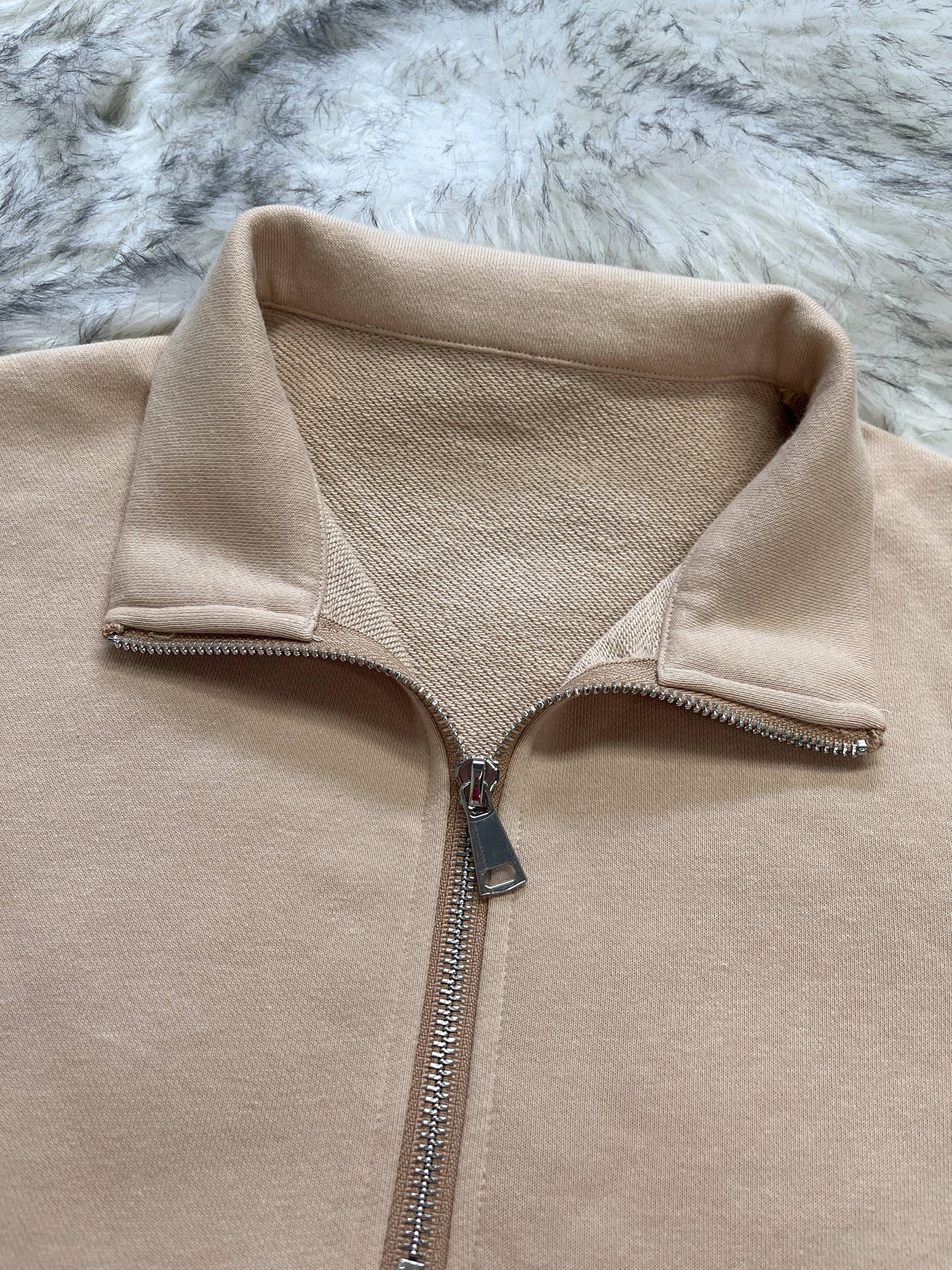 Ramadan kebaya Middle East Autumn/Winter Thickened solid color zip-up lapel hoodie dress abaya robe MSL0706