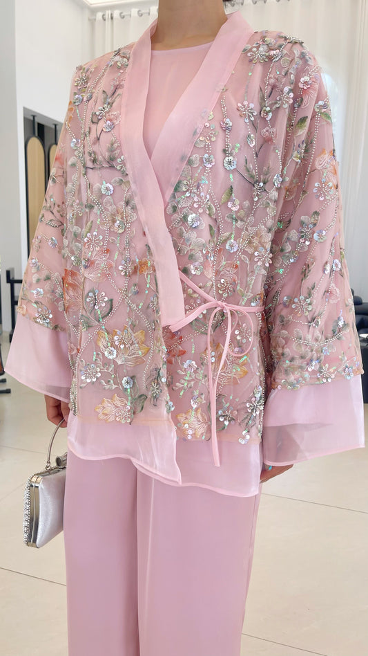 MSL897 Sequin Embroidery Short Jacket