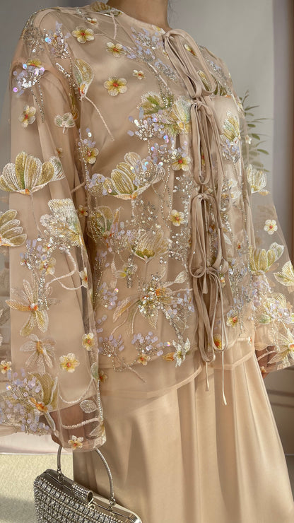 MSL853 Dandelion Bead Embroidery Set ( Jacket+Skirt )