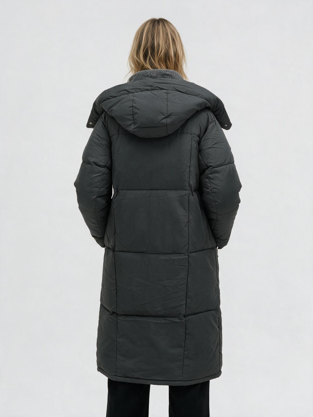921 Puffer Jacket - High Collar, Hooded, Long Length | Hojumbo