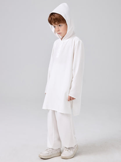 MSL109 Boys 2-Piece Set - Hooded, Solid Color, Long Sleeve | Hojumbo